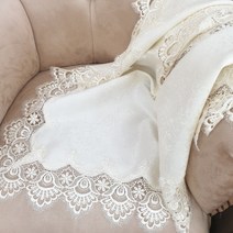 제이에스맘 협탁보 책상보 미니 원탁 레이스 1인 4인 식탁보 캠핑 방수 테이블보, 60*60, 베이지