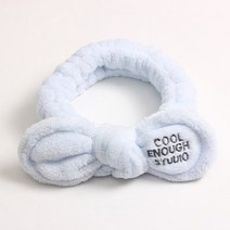 리본 세안밴드 헤어밴드 2P 세트, 스카이블루 2P