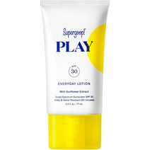 Supergoop! 매일용 SPF 30 로션 민감한 피부용 물과 땀에 강한 자외선 차단 68g 1개