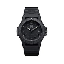 Luminox Leatherback SEA 터틀 블랙out XS.0301.BO.L 남성용 시계 39mm - 블랙 데이트 기능의 밀리터리 100m 방수
