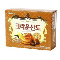 크라운 크라운산도 초코바닐라, 161g, 24개
