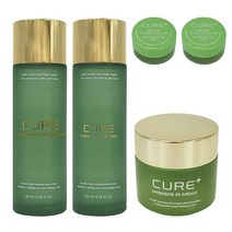 김정문알로에 큐어 세트 토너 130ml + 에멀젼 130ml + 2X크림 50g + 체험키트, 1세트