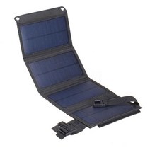 티양 전지 패널 태양광 판 발전 30w 5v usb 태양 휴대용 방수 야외 캠핑 비상 접이식 전원 배터리 셀 충전기 휴대 전화, 블랙 20w 4