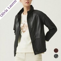 올리비아로렌 엔씨부산대점 가죽배색 하이넥점퍼 8121