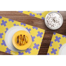 테이블위 센터 플레이팅 그래픽 페이퍼 테이블 식탁 종이 매트 일회용 10매(NO3-4)