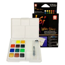 사쿠라 코이 워터칼라 고체케익 12색 세트