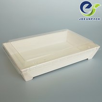 친환경 우드도시락 직사각 SWS FA-420F 뚜껑 300개