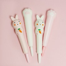 스위트데이 스퀴시 중성펜 토끼 말랑말랑스퀴시펜 잘 써지는 중성펜, 랜덤 1개