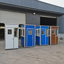 이동식 부스 도어맨 경비실 주차 관리실 농막 창고 임시 간이 초소 보안 소형부스, 1.2x1.2x2.35 스틸복합패널