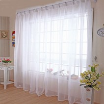 주방 얇은 명주 그물 커튼 translucidus 현대 홈 창 장식 화이트 쉬어 보일 커튼 거실 단일 패널 b502