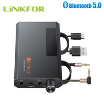 LiNKFOR 16-150Ω HiFi 헤드폰 증폭기 Bluetooth 호환 5.0 수신기 포함 휴대용 3.5mm AUX 오디오 이어폰 앰프, 협동사, 블루투스 없이