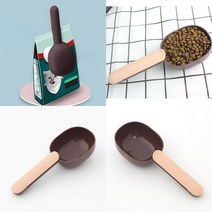반려동물 집게 사료스쿱 코코아 사료급이기 사료계량컵 사료계량컵 애견사료스푼