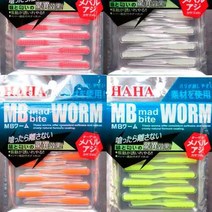 하하 MB 바이트 볼락 아징 락피쉬 웜, 마우스테일 1.5인치 - G