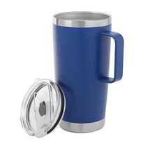 콜드윈 스텐 보온 보냉 손잡이 머그 컵 빨대 텀블러 밀폐뚜껑 550ml, 블루