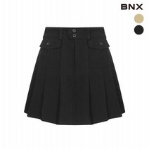 비엔엑스 BNX 여성 포켓 더블 버튼 주름 미니 스커트