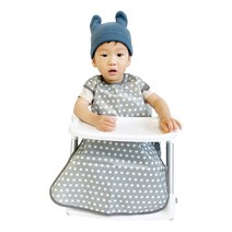 아이주 턱받이 식탁일체형 방수 이유식턱받이 BLW 자기주도이유식 긴팔, [앞치마]나시_그레이