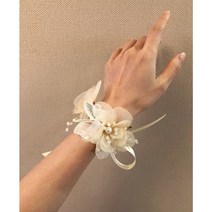 비즈 핸드플라워 웨딩 포인트팔찌 남자브로치