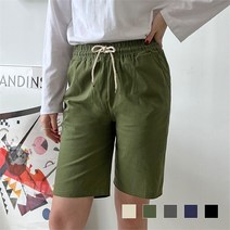 루베나 5부 스판 밴딩 마바지SD-7134A밴딩 마바지 5부마 스판마 여름바지 얇은바지 린넨