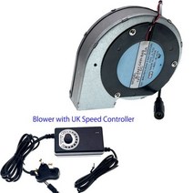 환기팬 배기팬 창문 배기휀 산업용환풍기 바베큐 송풍기 팬 NMB BL444704WB4971 12V 2A 터보 속도 컨트롤러, Blower with UK Plug