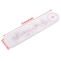 0- 360 Degree Goniometer Angle Medical Spinal Ruler Inclinometer Protractor finder Measuring Tool, 05 파란