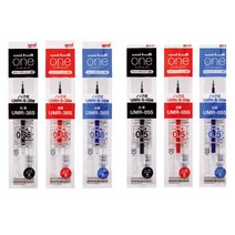 미쓰비시 유니볼 one 노크식 유니볼원 중성펜 0.38mm 0.5mm UMN-S-38 UMN-S-05 리필심 UMR-38S UMR-05S, 0.38, 블루