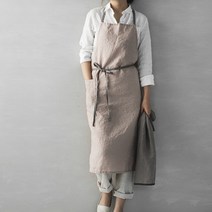 프렌치 린넨 롱앞치마 (3color), 옵션선택, 내추럴모카