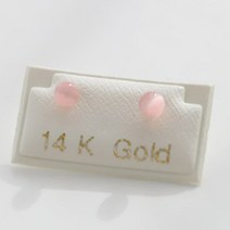 4mm 핑크캐츠아이 14K피어싱