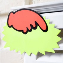 POP 카드 쇼카드 대/소피오피 와블러 댕글러 부착, 대-공백(5매)