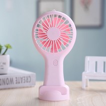 1p 휴대용 미니 소형 책상 선풍기 냉각기 USB 충전식 3 개의 기어로 조절 가능, [04] Pink