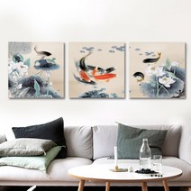DIY 디지털 유화 그리기 3피스 연결 그림 채색 피포페인팅 컬러링 유채화 집콕 취미, 구어도 + 세트 + 40x40x3