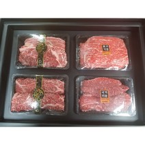 마장동 한우 투플러스 알뜰선물세트 갈비살 불고기 양지국거리 900g 특상등급 명절선물세트, 선물포장