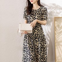 뉴욕멋쟁이 레온드 나뭇잎 패턴 심플 스트링 원피스