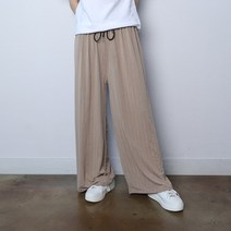 쿨링 단가라 찰랑 밴딩 와이드 통바지(파라노말샵)