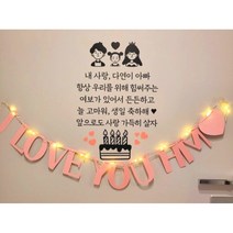 현관문이벤트 9종 풀세트 결혼 기념일이벤트 남편 아내 남자친구 기념일 아빠생신 생일선물 스티커, 내용3(지금까지와이프), 화이트&얇은, 커플(부부)