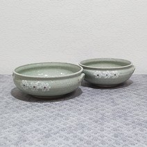 미각도예 손잡이면기 분청흰꽃[도자기면기 대면기 우동기 비빔그릇 국수그릇], 소