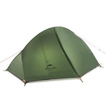 Naturehike 공식 숍 텐트 1인용 아웃도어 자립식 이중층 4시즌 사이클링 자전거 여행 초경량 방수 PU3000 이상 캠핑 등산 (송엽색(20D나일론))