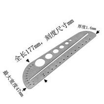 티타늄 합금 눈금자 큰 강철 눈금자 눈금 컴퍼스 각도기 육각형 다기능 예술-13743, 단일옵션