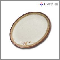 [돌산멜라민] 제비꽃 웰빙타원접시 - 접시 사라 (식당용 업소용), (DS-5824)