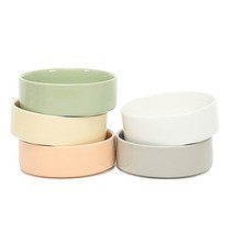 헬로우펫 강아지 밥그릇 고양이 애견 식기 도자기 세라믹 물그릇, 도자기그릇(버터옐로우)