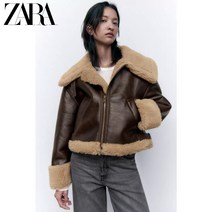 ZARA 자라 여성 가을 겨울 크롭 무스탕 퍼 자켓 숏재킷 2969257 700
