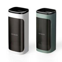 종이컵디스펜서 (요술행주 증정) 홀더 거치대 카페용품 캠핑 보관함 정리함 업소용종이컵걸이 디펜스 배출기 보관통, 그린