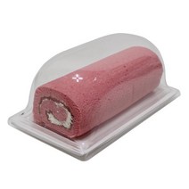 [커버+접시 풀세트] 화이트 롤케잌커버/롤케잌보관함 세트 小