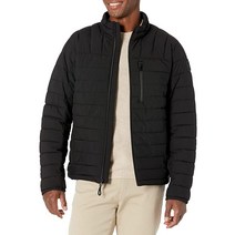 DKNY 남성용 경량 퀼트 푸퍼 재킷 블랙. XSmall