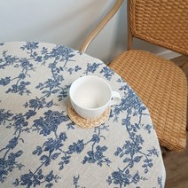 선물마루 로코코 린넨 테이블 천 플라워 패브릭 빈티지 앤틱 시트 커버 원단