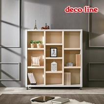 데코라인 코넬 무브 1200 3단 이동식 책장 DYL044C, 아카시아+화이트