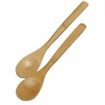 고급 대나무 롱티스푼 2개 티 숟가락 식기 수저, 단품, 단품, 상세페이지 참조