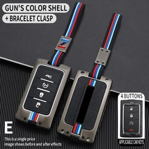 아연 합금 자동차 키 케이스 커버 지프 왜고니어 2021- 2022 그랜드 체로키 L 2020 2021 2022 키 체인 자동차 액세서리, 18.grey color suit6