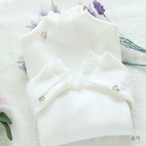434135 여성 겨울 목폴라 니트 스웨터 여성용 터틀넥 레이스 프릴 풀오버 트럼펫 슬리브 탑 솔리드 컬러 니트웨어 트렌드 가을 블라우스 겨울옷 2022년 복고 캐시미어