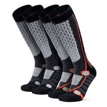 테슬라 스포츠 스키 양말 2팩 TM-MZS83, 블랙 오렌지_KOG