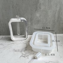 레진몰드 레진트레이몰드 아치형 직사각형 원형 수경 석고 금형 불규칙한 식물 꽃병 실리콘 DIY 수지 홈, b-직사각형